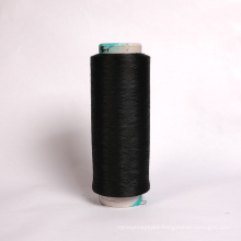 Dope Dyed Black Polyester Yarn (75D/36f Him DDB)